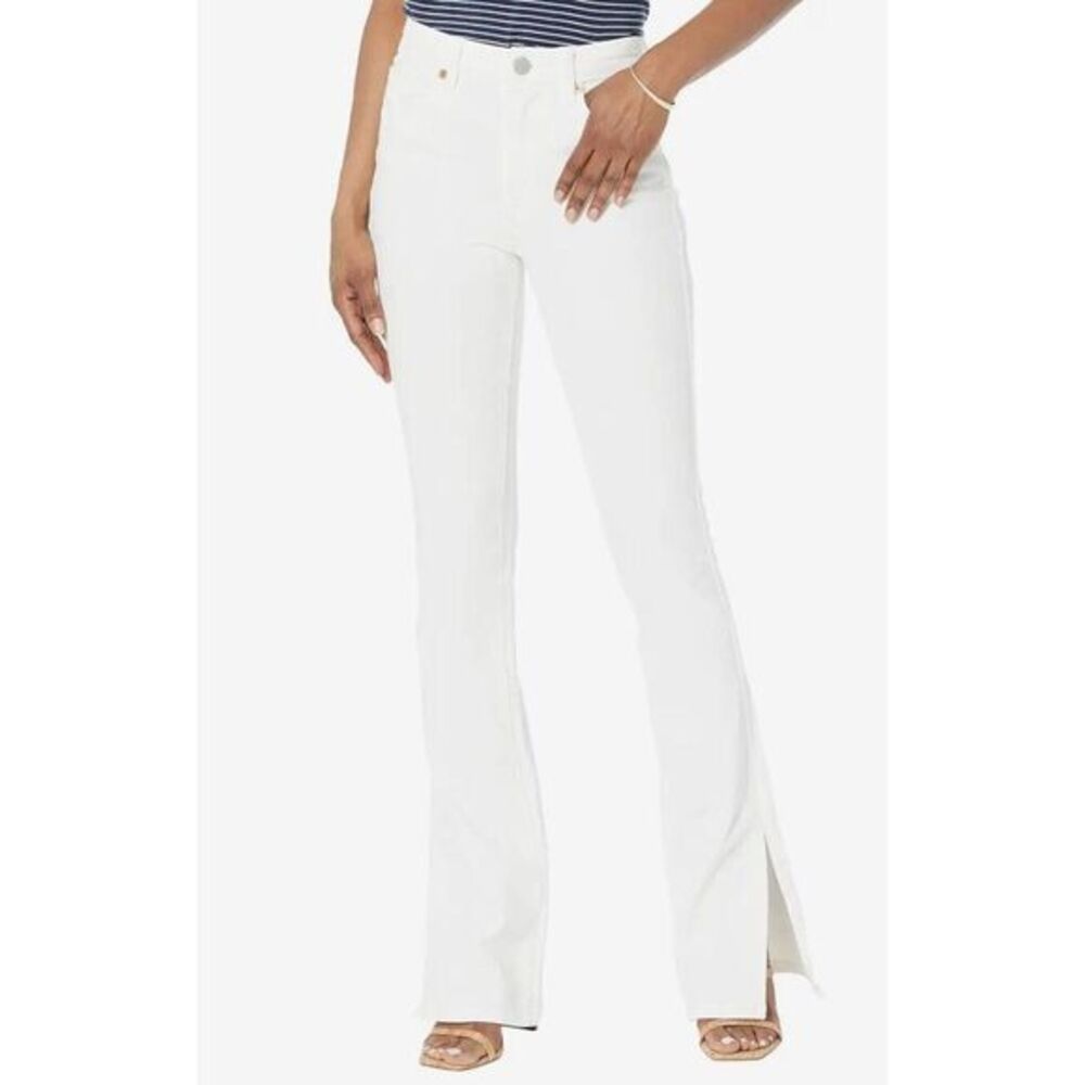 Blank NYC The Hoyt High Rise Mini Flare Jeans White NWT‎ Size 25